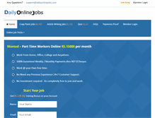 Tablet Screenshot of dailyonlinejobs.com